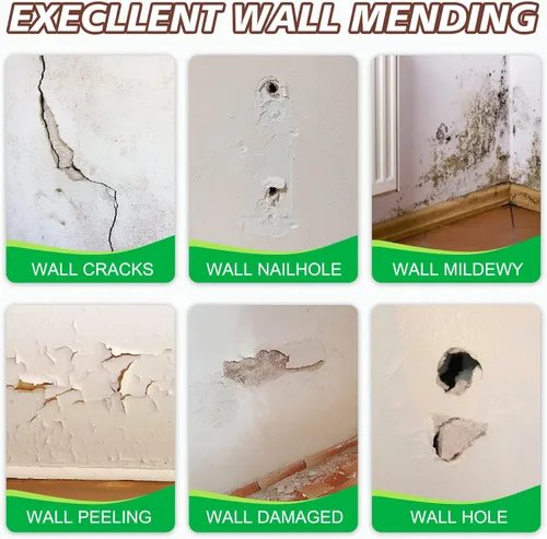 Miniatura 5 de Kit de reparación de yeso WDSHCR, kit de parche de reparación de pared con spackle de 2 piezas, agente de reparación de pared rápido y solución