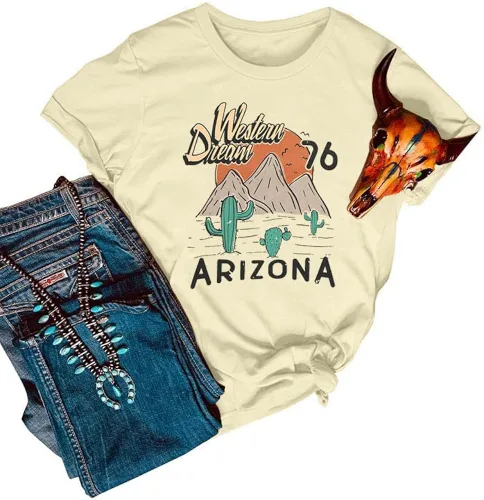 Women Western Bison Tshirts Buffalo Printed Graphic Tee Cowgirls Vintage Casual Top Cowgirls Outfit Short Sleeve