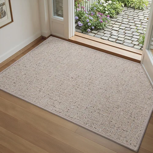 Miniatura 20 de DEXI Tapete para puerta delantera, 17 x 30 pulgadas, parte trasera de goma antideslizante, tapete de bajo perfil absorbente para la entrada