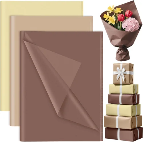 Miniatura 11 de PLULON 90 hojas de papel de seda rosa para bolsas de regalo, papel de regalo de colores a granel para manualidades, embalaje de cumpleaños, baby