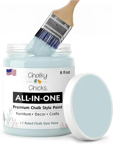 Miniatura 225 de Chalky Chicks - Pintura mate a la tiza, no requiere lijado, 4 onzas líquidas, color gris oscuro (Gun Metal Gray), para muebles, pintura sin Gris