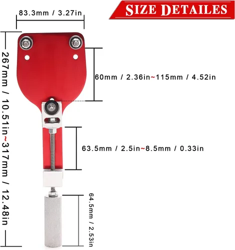Miniatura 2 de 77750 Herramienta de corte de filtro de aceite para rango de corte de filtro 2-3/8" - 5" Rojo