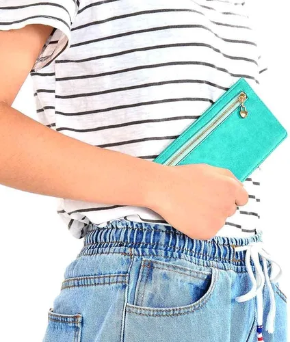 Miniatura 7 de XEYOU Women's Credit Card Wallet Slim Long Zipper Pocket Purse for Coin, Receipt Multi-function Card Wallet for Ladies