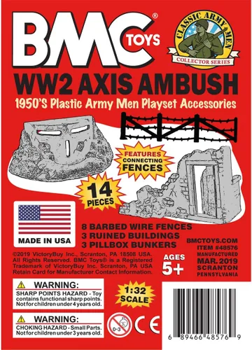 Miniatura 6 de BMC Classic Marx Axis Ambush - 14pc Gris Plástico Ejército Hombres Playset Accesorios