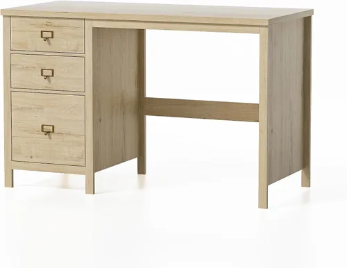 Miniatura 8 de Escritorio ejecutivo de 47 pulgadas con cajón de archivos, escritorio de oficina en casa de madera de granja con cajón de almacenamiento, escritorio