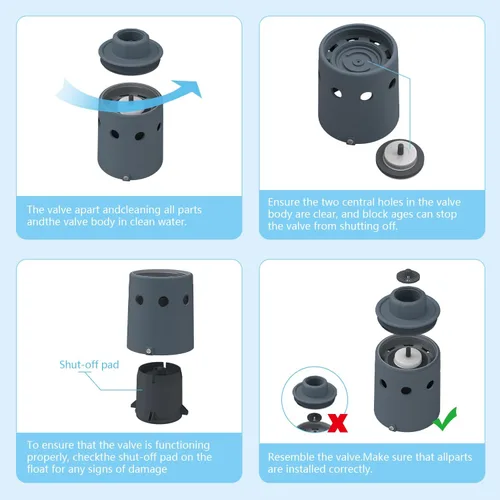 Miniatura 7 de Válvula de flotador de 1" para tanque de agua, Válvula de control automático de nivel de agua, Válvula de llenado de alto flujo para tanque
