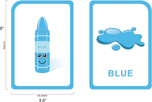 Miniatura 3 de ZazzyKid Tarjetas flash para niños pequeños – 52 tarjetas de doble cara para números, colores, formas y clima – Juguetes de aprendizaje y educación