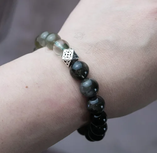 Miniatura 73 de Precious Gemstone Natural Crystal Healing Bracelet, Rutilated Quartz, Moonstone, Quartz Handmade Original Design Bracelet