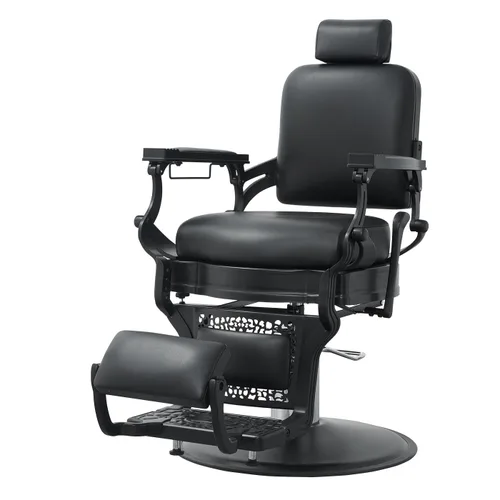Miniatura 8 de Silla de peluquería para peluquería, resistente, 700 libras, para estilista, peluquero, belleza, tatuaje masaje (cuadrado negro)