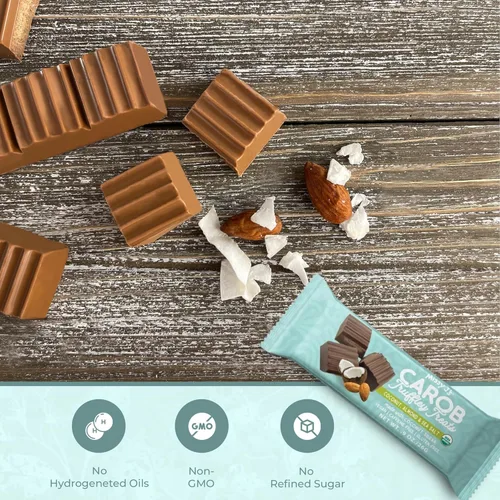 Miniatura 5 de Missy J's Trufa de algarroba de coco y almendra de 1.38 onzas, paquete de 3 unidades, algarroba hecha con azúcar de coco, vegano sin gluten