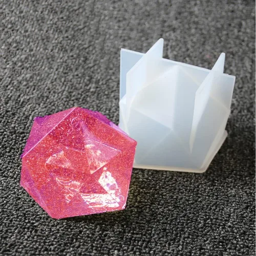 Miniatura 5 de 2 moldes de resina de gemas, moldes de silicona de piedras de cristal para resina, moldes de resina epoxi de cuarzo geométrico, manualidades, velas