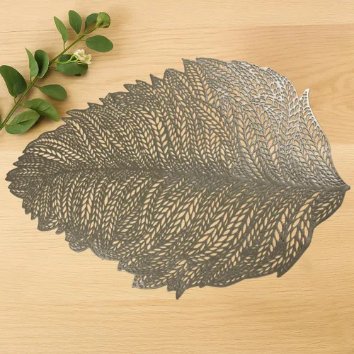 Miniatura 8 de Decozen Juego de 6 manteles individuales con diseño perforado para decoración de cocina, resistente a los arañazos, resistente a las manchas
