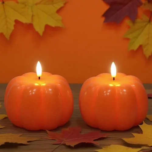 Miniatura 9 de Wondise - Velas sin llama con temporizador, con mecha parpadeante a batería, de cera real, en forma de piña, para decoración interior de vacaciones