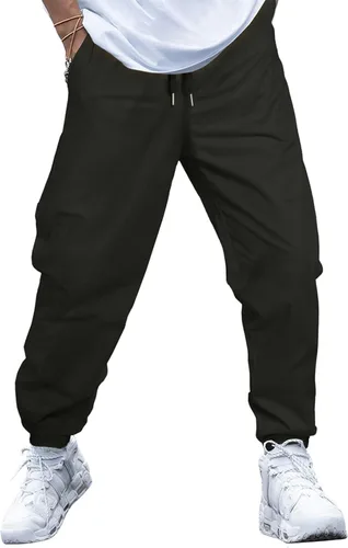 JMIERR Pantalones deportivos casuales para hombre, con cordón elástico en la cintura con letras gráficas, para senderismo, al aire libre, pantalones