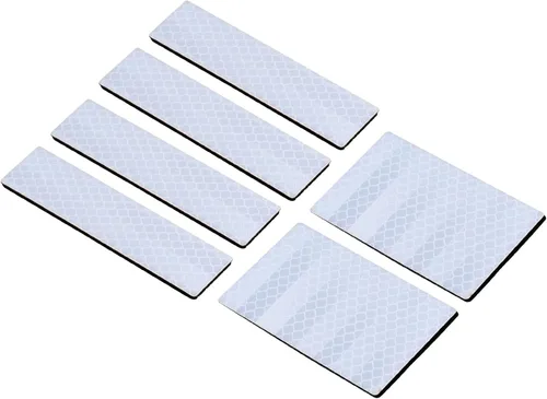 Miniatura 10 de PATIKIL Parche reflectante 1x4 2x3, 6 piezas de cierre de gancho y bucle de seguridad para deportistas nocturnos, trabajadores, excursionistas