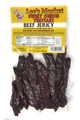 Miniatura 2 de Lee's Market Carne seca de rábano picante - Suave y tierna - Bocadillo saludable bajo en carbohidratos y sin gluten - Apto para paleo y keto