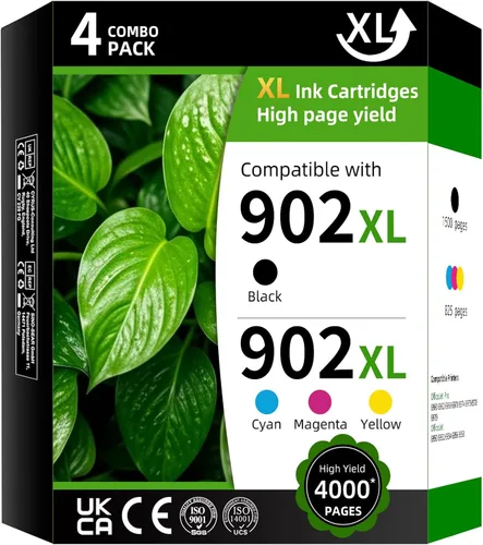 Miniatura 9 de 902XL Cartucho de tinta de alto rendimiento de repuesto para HP902XL HP902 902 XL Paquete combinado compatible con HP OfficeJet Pro 6960 6962 6968