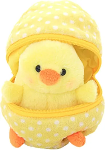 Miniatura 14 de Plushland - Muñeco de peluche (6 pulgadas), diseño de animal de peluche dentro de un huevo con cremallera; regalo ideal para niños y niñas