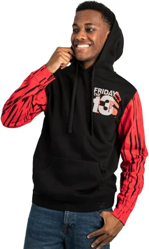 Miniatura 2 de Bioworld Friday the 13th - Sudadera con capucha para adultos de doble cara roja y negra