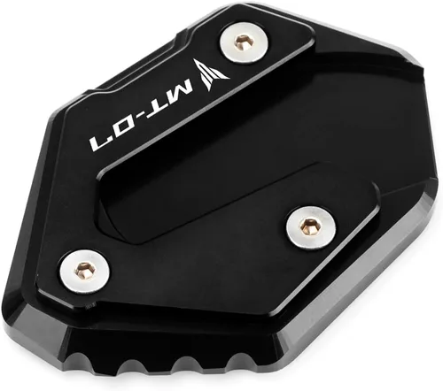Miniatura 4 de Modeer Para Ya.maha MT07 FZ07 2014-2024 extensión del soporte lateral de la motocicleta Ampliar placa pad mt 07 fz 07 accesorios color negro