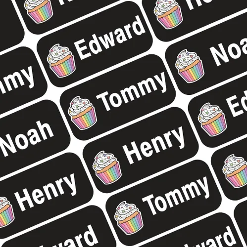 Miniatura 36 de Etiquetas de Nombre Personalizadas para Niños – 60 Etiquetas Impermeables de Pelar y Pegar para Ropa, Cajas de Almuerzo, Botellas de Agua, Bolsas