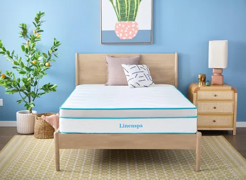 Miniatura 15 de Linenspa Colchón de espuma viscoelástica con infusión de gel de 5 pulgadas, tamaño completo, firme, cama de perfil bajo, colchón en una caja, cama