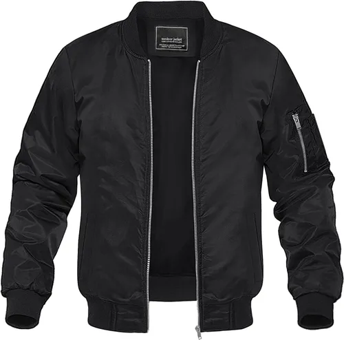 Miniatura 19 de MAGNIVIT - Chaqueta bomber ligera para hombre, cortavientos, casual, para primavera y otoño, para exteriores