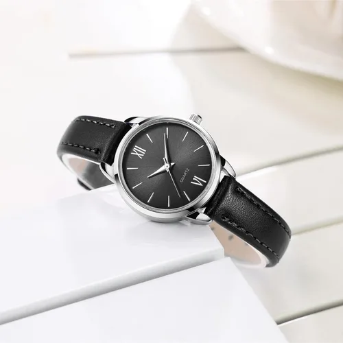 Miniatura 5 de TWOPTION Women's Leather Strap Watch Minimalist Wrist Watches for Women Ladies Analog Quartz Watch for Small Wrists