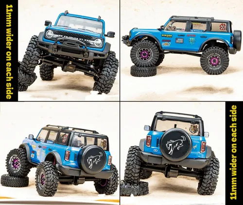 Miniatura 6 de Piezas de actualización de ensanchamiento del eje para TRX4M, 0.433 in más anchas en cada lado (delantero y trasero), piezas de actualización