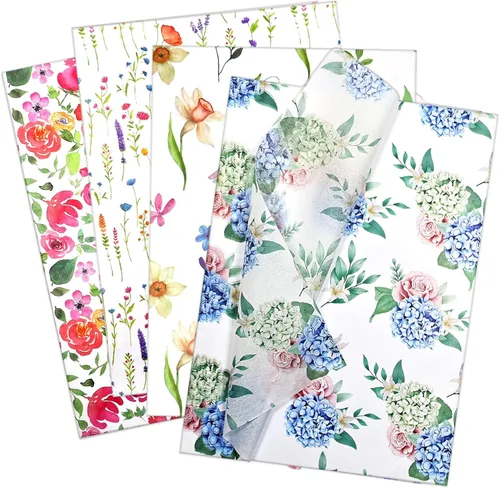 Miniatura 20 de 30 hojas de papel de seda de oro rosa para bolsas de regalo, hojas de ginkgo metálicas, diente de león, papel de seda a granel, papel de seda Hoja