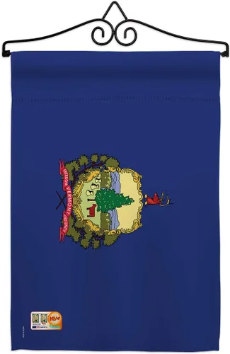 Miniatura 12 de Juego de banderas de jardín Vermont con clavija de madera, estados americanos, territorios americanos, república, país, área particular, pequeño
