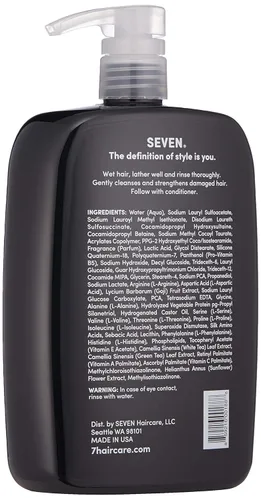 Miniatura 2 de SEVEN Kente Bond Champú reparador, champú fortalecedor para puntas abiertas de cabello dañado, limpieza de construcción de bonos con té verde guar