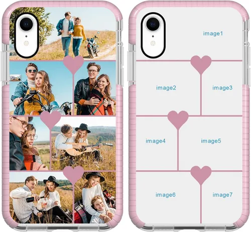 Miniatura 20 de Funda de teléfono personalizada para iPhone XR, diseño personalizado de fotos de collage de múltiples imágenes, resistente a los golpes, resistente