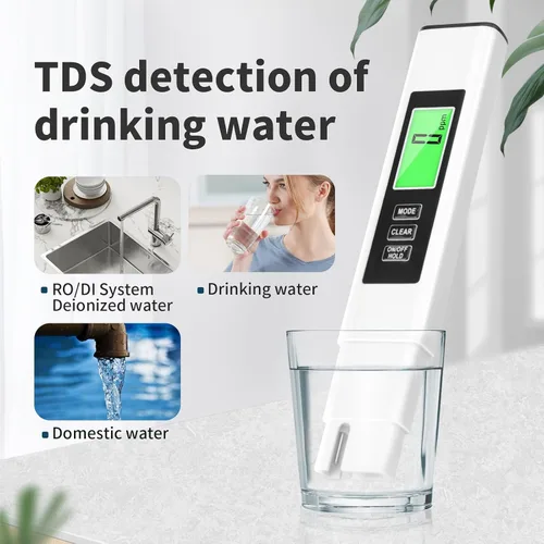 Miniatura 3 de Nuevo 4 en 1 Medidor TDS, medidor TDS, medidor digital de agua, preciso y confiable, medidor de agua, TDS EC y medidor de temperatura (° C/° F)