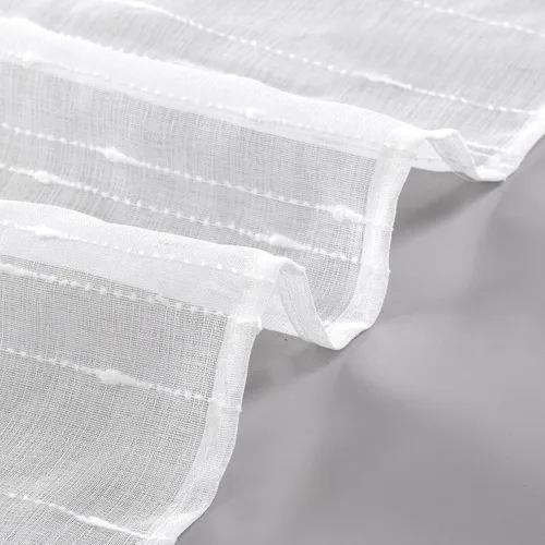 Miniatura 6 de Laura Ashley Cortinas traslúcidas blancas con bolsillo para barra, cada panel mide 38 pulgadas de ancho x 84 pulgadas de largo, Lehman, 4 paneles