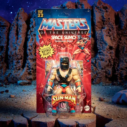 Miniatura 2 de Masters of the Universe Origins Sun-Man Rulers of The Sun Space Sumo Figura de acción de 5.5 pulgadas