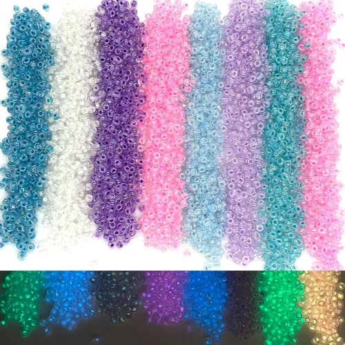 Artsy Crafts - Cuentas de cristal surtidas de 0.118 pulgadas (0.118 in), 6000 unidades, cuentas espaciadoras de colores de sirena 8/0 que brillan en