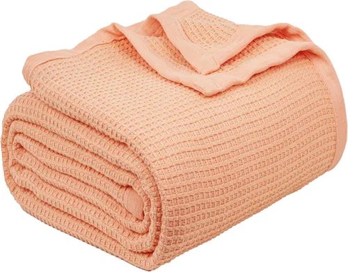 Miniatura 12 de Cobija TreeWool liviana de algodón, de cuidado fácil, suave, cómoda y cálida (king size, 90 x 108 pulgadas, tejido reticular)