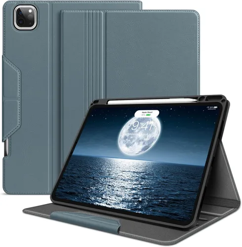 Miniatura 12 de H HOLIMET Funda para iPad Pro de 11 pulgadas 2022 4ª/3ª/2ª/1ª Generación 2021/2020/2018 con soporte para lápiz, cuero PU protector con bolsillo