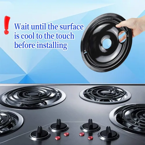 Miniatura 6 de Quemador de estufa negro de repuesto para quemador eléctrico GE Hotpoint, (2) 8 pulgadas WB31M19 (2) 6 pulgadas WB31M20 Set por APPLIANCEMATES