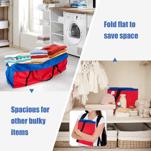 Miniatura 9 de HONEY JOY Bolsa de transporte y almacenamiento gigante 4 en una fila, bolsa de transporte grande y resistente para juego gigante de 4 en punta