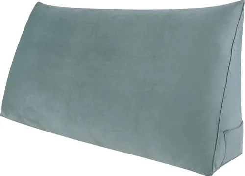 Miniatura 10 de Johnear Almohada triangular para cabecero, almohada de cuña de algodón y lino, almohada grande para respaldo de lectura para sofá y cama, soporte