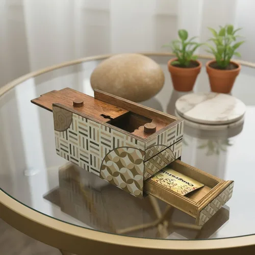 Miniatura 3 de Enigma Decode - Caja de rompecabezas secreta con cerradura mágica para tarjetas de regalo y dinero