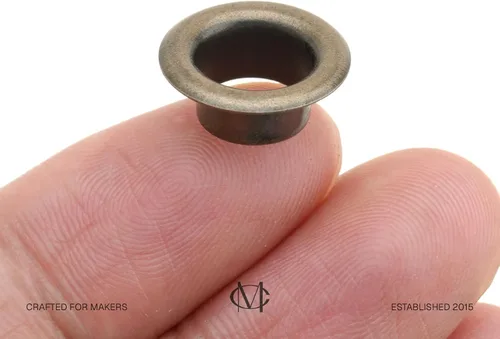 Miniatura 3 de CRAFTMEMORE Juego de 100 ojales de metal de bronce de latón antiguo con arandelas para núcleos de cuentas, ropa, cuero, lona (latón antiguo)