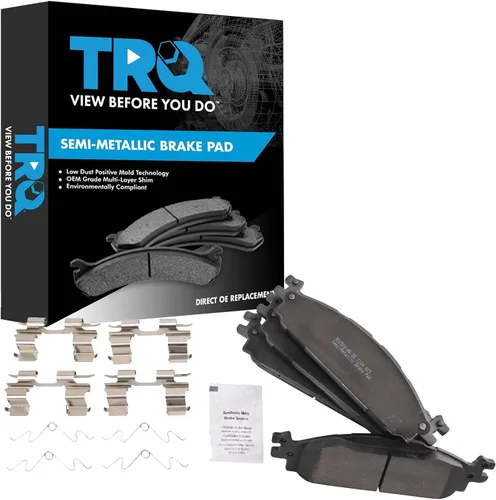 Miniatura 98 de TRQ Pastillas de freno delanteras semi metálicas compatibles con Ford Expedition 2018-2021 F-150 2018-2020 Lincoln Navigator 2018-2022