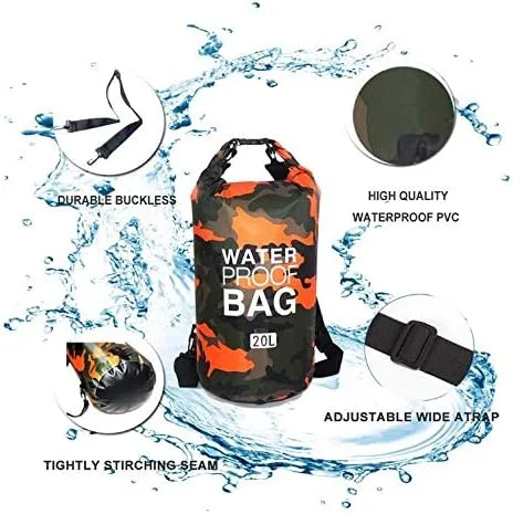 Miniatura 6 de Bolsa seca impermeable de PVC – Bolsa de almacenamiento seca ligera con tapa enrollable – Múltiples opciones