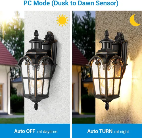 Miniatura 3 de DEWENWILS Paquete de 3 luces de pared para exteriores con sensor de movimiento