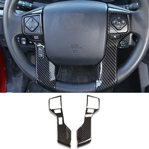 Miniatura 20 de Molduras Cromadas para Volante de Automóvil Cubiertas Adhesivos Calcomanías Compatible con Toyota Tundra 2014-2021 Tacoma 2016-2022 ABS Accesorios