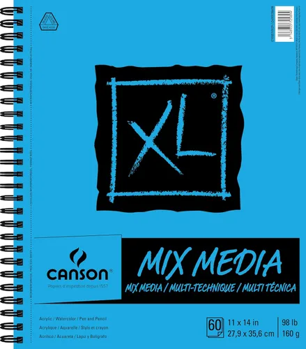 Miniatura 14 de Canson XL Series Cuaderno de Media Mix, Textura Rugosa, Alambre Lateral, 7x10 pulgadas, 50 Hojas – Papel de Arte Grueso para Acuarela, Gouache