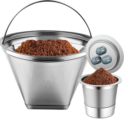 Miniatura 6 de Tazas K reutilizables de acero inoxidable compatibles con cafetera Ninja, cápsulas de café reutilizables K Cup, filtros de café reutilizables